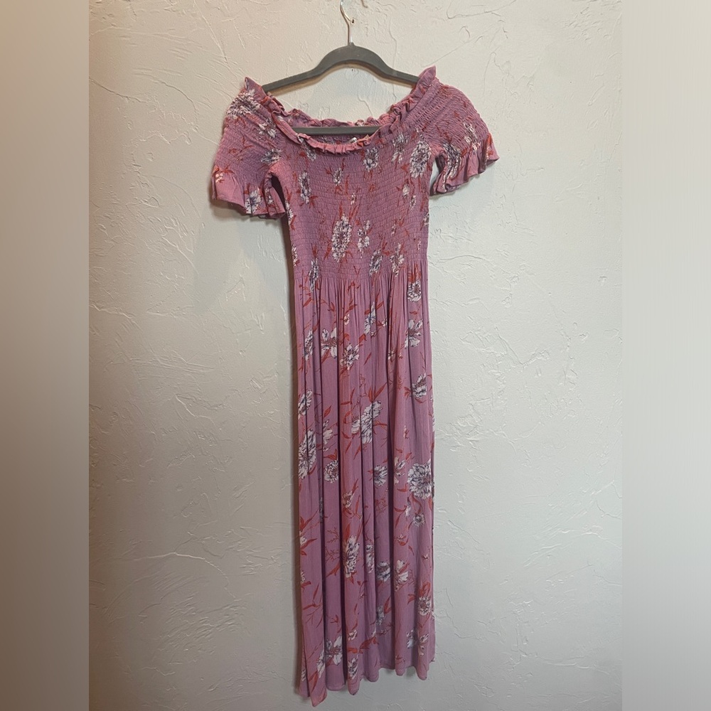 Kimchi Blue Pink Off the Shoulder Dress